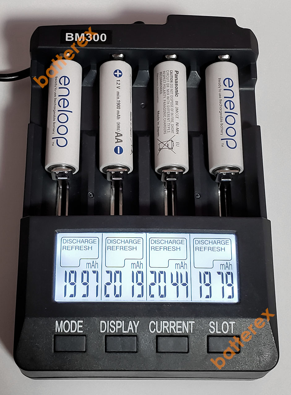тест ёмкости AA Panasonic Eneloop 2000mah BK-3MCCE