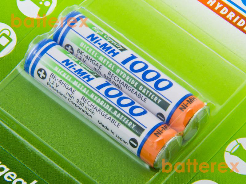 2 аккумулятора Panasonic 1000 mah BK-4HGAE/2BE в картонном блистере