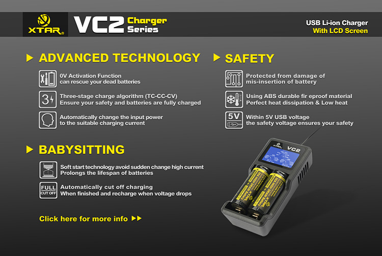зарядка XTAR VC2