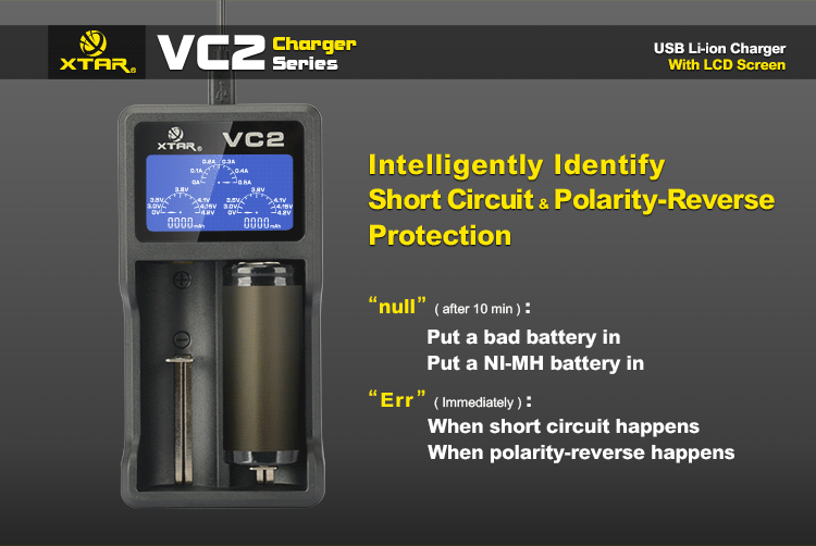 XTAR VC2 зарядка