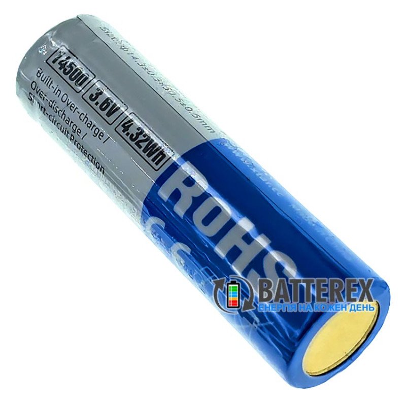 Аккумулятор Li-ion 14500 XTAR 1200mah 3.7V 2.5A Protected с платой защиты