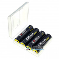 14500 Soshine 800mah 3,7V Protected із захистом - 4 шт. у пластиковому боксі