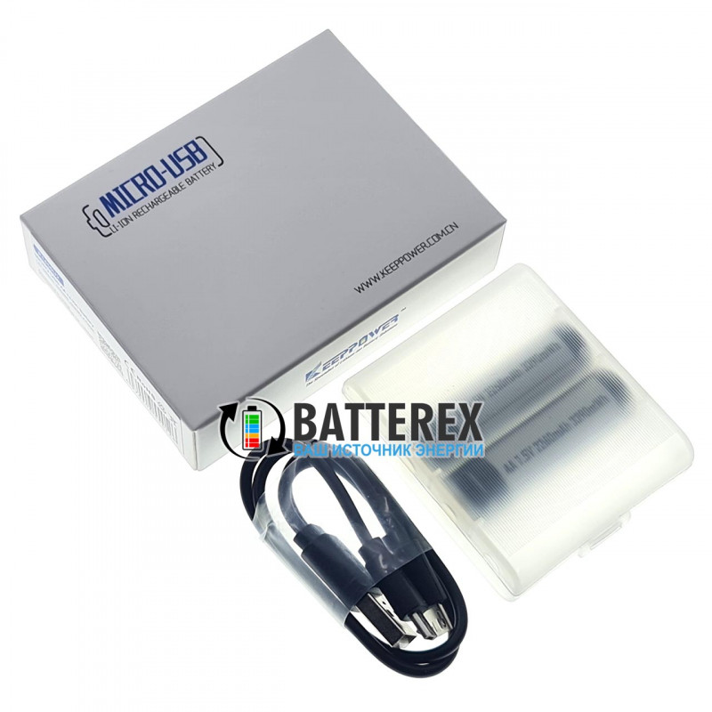 Літієвий АА акумулятор Li-ion 1.5V Keeppower 2260mah із зарядкою від USB
