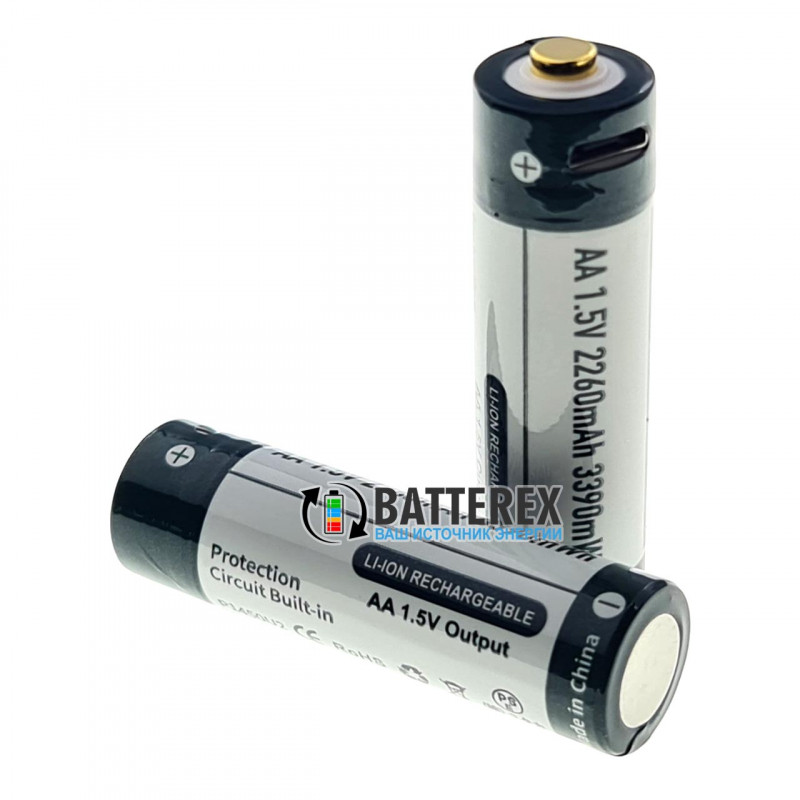 Літієвий АА акумулятор Li-ion 1.5V Keeppower 2260mah із зарядкою від USB