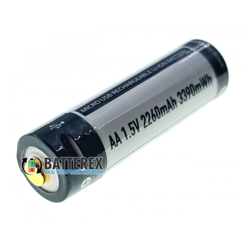 Літієвий АА акумулятор Li-ion 1.5V Keeppower 2260mah із зарядкою від USB