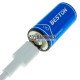Аккумулятор 16340 CR123A Beston 2100mWh 700mAh 3.0V Protected с зарядкой от USB Type-C, напряжение 3.0 Вольта