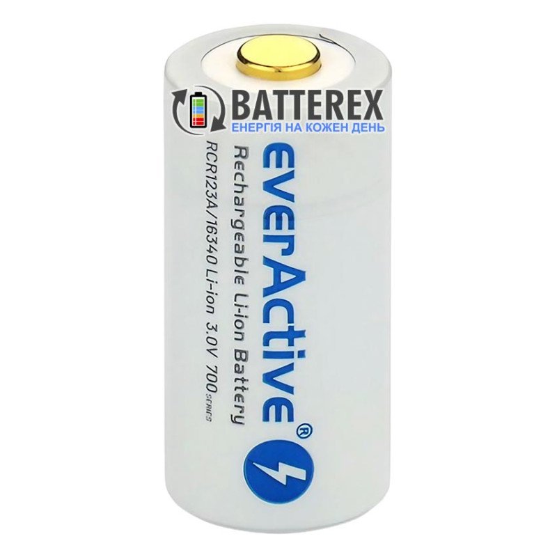 Аккумулятор 16340 CR123A Everactive EV16340-6530M 650mah 3.0V Protected micro-USB