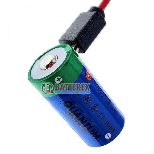 16340 CR123A Quantum 450mah 3.7V Protected USB Type-C, встроенная зарядка от USB Type-C, стандартная длина 34 мм, зарядный кабель и бокс для хранения в комплекте