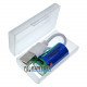 Аккумулятор 16340 CR123A Quantum 450mah 3.7V Protected с зарядкой от USB Type-C, зарядный кабель и бокс в комплекте