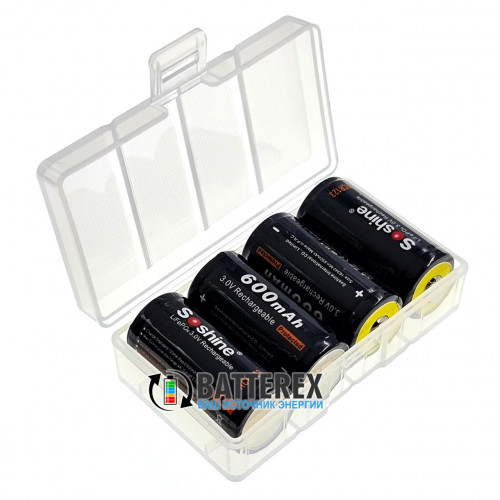 16340 CR123A Soshine 600mah 3.0V LiFePO4 Protected с защитой