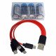Комплект из 4х аккумуляторов 16340 CR123A с зарядкой от USB Vapcell 800mah 3.6V Protected, зарядный кабель, бокс для хранения