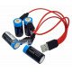 Комплект из 4х аккумуляторов 16340 CR123A с зарядкой от USB Vapcell 800mah 3.6V Protected, зарядный кабель, бокс для хранения
