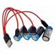 Комплект из 4х аккумуляторов 16340 CR123A с зарядкой от USB Vapcell 800mah 3.6V Protected, зарядный кабель, бокс для хранения