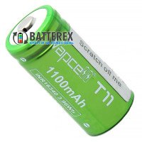 16340 CR123A Vapcell T11 1100mah 3.6V 3A без захисту, стандартна довжина 35мм, реальна висока ємність
