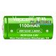 Акумулятор літій-іонний Li-ion 16340 CR123A RCR123A INR Vapcell T11 1100mah 3.6V 3A без захисту, стандартна довжина 35мм