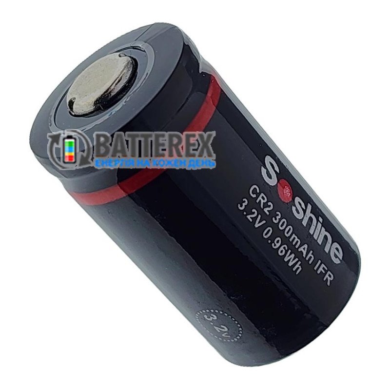 Аккумулятор CR2 15266 Soshine 300mah 3.2V LiFePO4