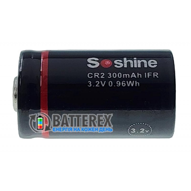 Аккумулятор CR2 15266 Soshine 300mah 3.2V LiFePO4