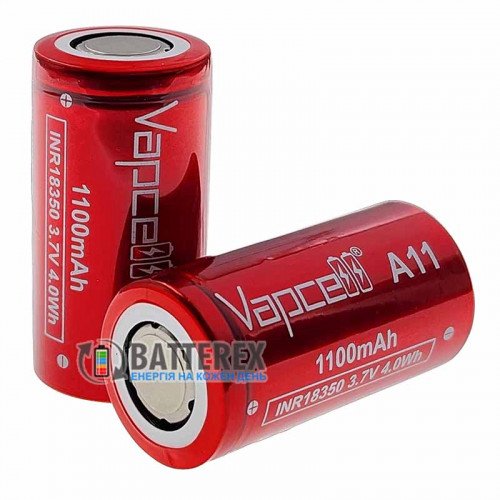 18350 Vapcell A11 INR 1100mah 3.7V 10A высокотоковый