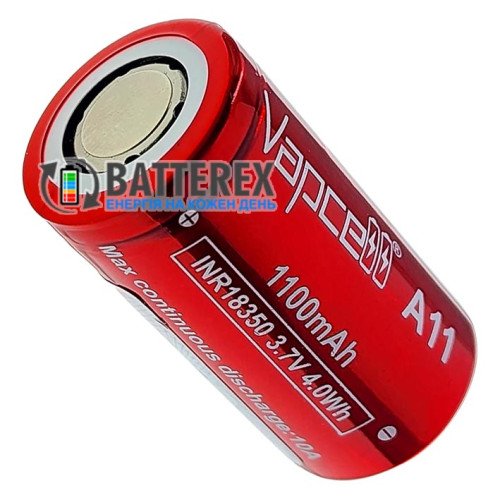 18350 Vapcell A11 INR 1100mah 3.7V 10A высокотоковый