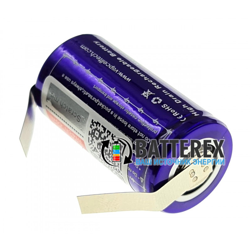 Акумулятор 18350 Vapcell M11 1100mah 3.6V 9A високотоковий із виводами під пайку