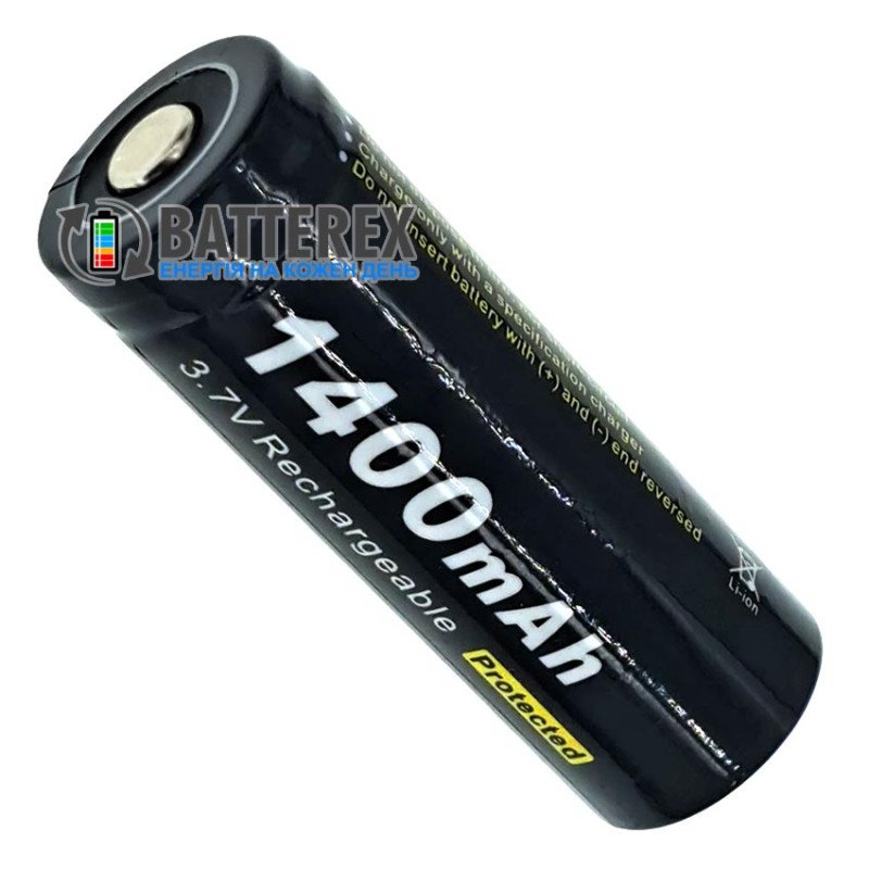 Аккумулятор Li-ion 18500 Soshine 1400mah 3.7V Protected с защитой