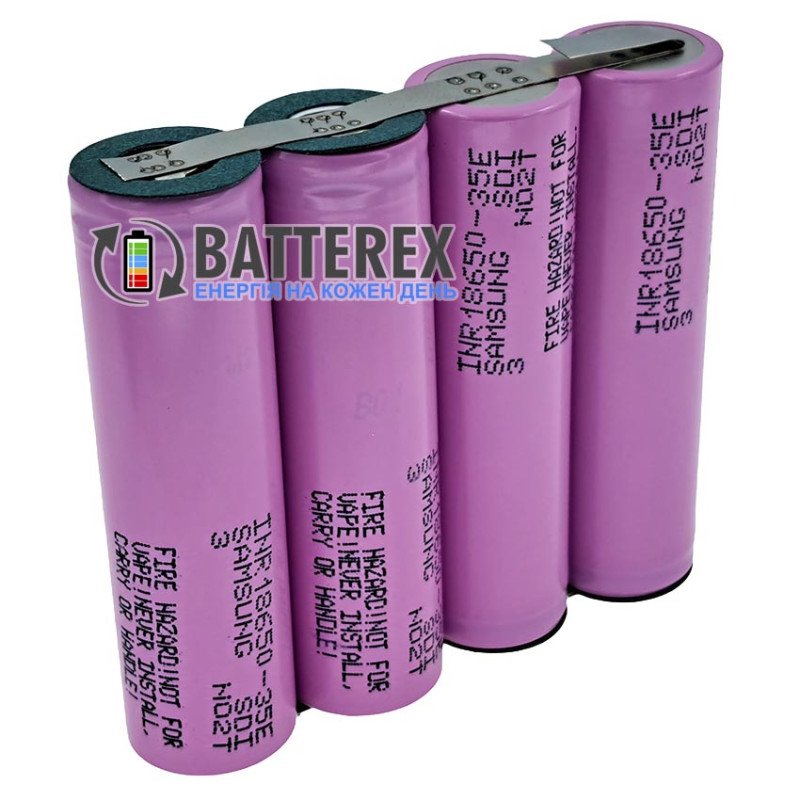 Сборка 2S2P 8.4V 7000mah из 4х аккумуляторов 18650 Samsung INR 35E 3500mah для роутера, бесперебойника