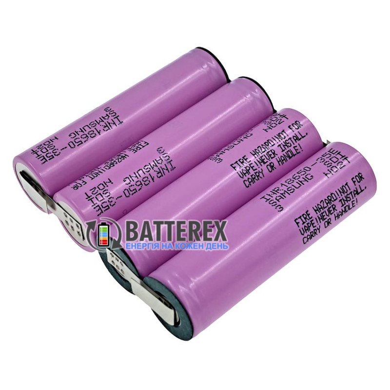 Сборка 2S2P 8.4V 7000mah из 4х аккумуляторов 18650 Samsung INR 35E 3500mah для роутера, бесперебойника