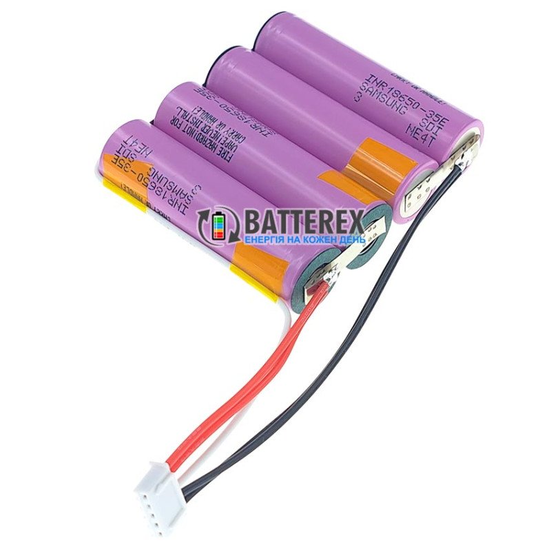Батарея 2S2P 8.4V 7000mah із дротами та конектором із 4х акумуляторів 18650 Samsung INR 35E 3500mah для роутера, ДБЖ