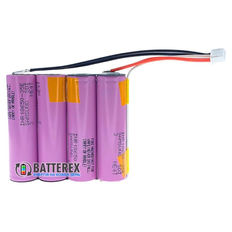Батарея 2S2P 8.4V 7000mah із дротами та конектором із 4х акумуляторів 18650 Samsung INR 35E 3500mah для роутера, ДБЖ