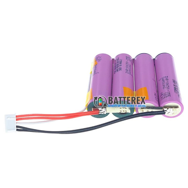 Батарея 2S2P 8.4V 7000mah із дротами та конектором із 4х акумуляторів 18650 Samsung INR 35E 3500mah для роутера, ДБЖ