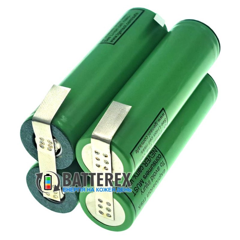 Акумуляторна збірка 2S2P 8.4V 7000mah із 4х акумуляторів 18650 LG INR MJ1 3500mah 10A