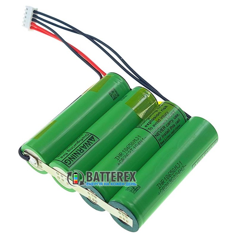Збірка 2S2P 8.4V 7000mah із дротами та конектором 5-pin із 4х акумуляторів 18650 LG INR18650 MJ1 3500mah для UPS, ДБЖб роутера, безперебійника
