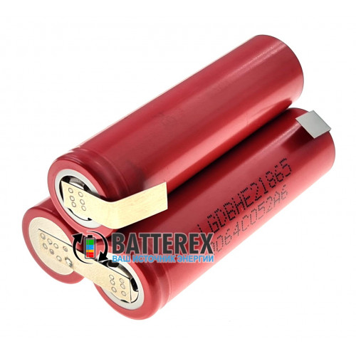 Сборка 3S 12V 2500mah 20A из 3х высокотоковых аккумуляторов 18650 LG HE2 3.7V 2500mah 20A, треугольная форма