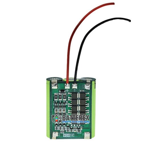 Збірка 3S 12V 10A 3500mah із платою BMS 3S 40A із балансуванням із 3 акумуляторів 18650 Panasonic NCR18650GA 3500mah, силіконові дроти, термоусадка