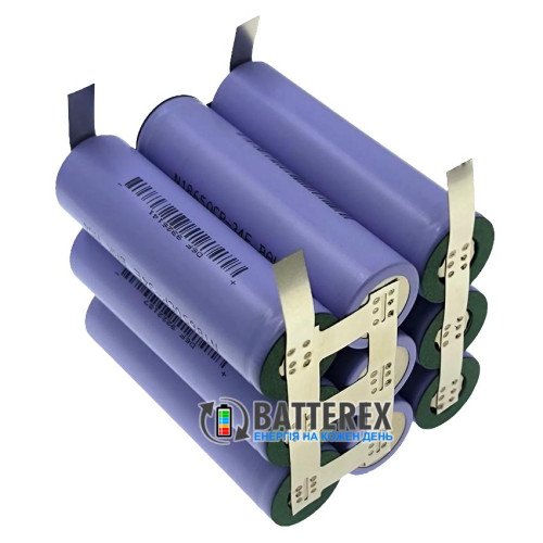 Сборка 3S3P 12V 30A 10200mah из 9 аккумуляторов 18650 BAK N18650CP-34E 3400mah