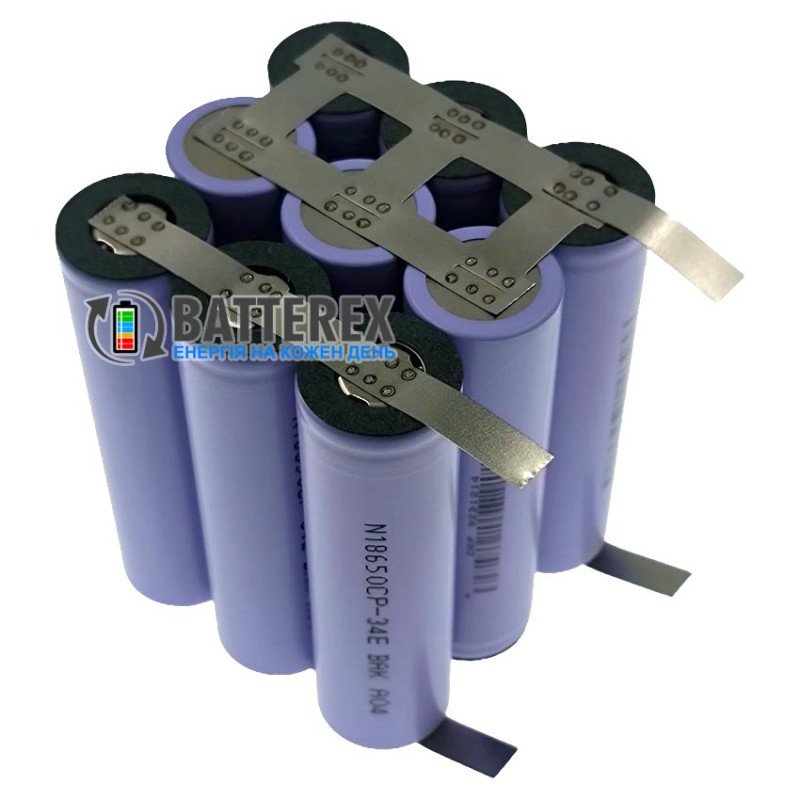 Аккумуляторная сборка 3S3P 11.1-12.6V 30A 10200mah из 9 аккумуляторов 18650 BAK N18650CP-34E 3400mah