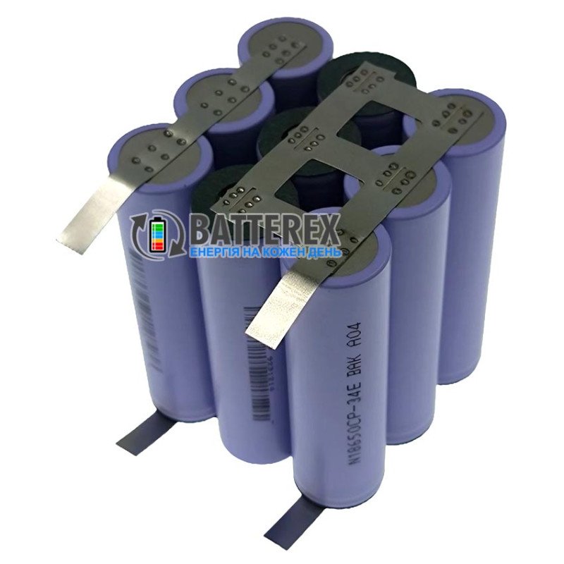 Аккумуляторная сборка 3S3P 11.1-12.6V 30A 10200mah из 9 аккумуляторов 18650 BAK N18650CP-34E 3400mah