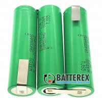 Збірка 3S 11.1-12.6V 20A 2500mah з 3х акумуляторів 18650 Samsung 25R для шуруповерта (плоска)