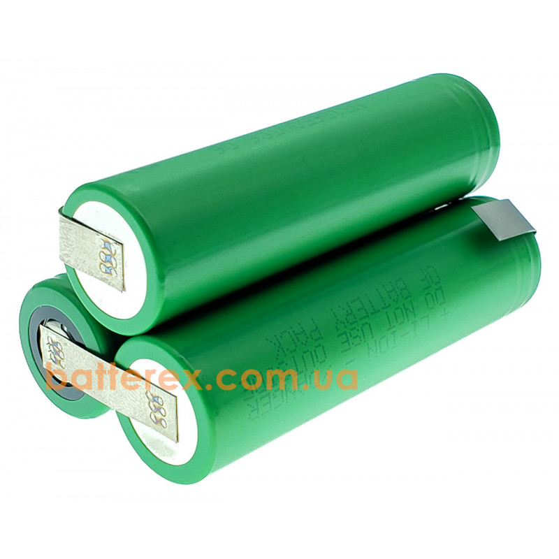 Сборка 11.1В из 3х аккумуляторов 18650 Sony/Murata VTC6 3120mah для шуруповёрта