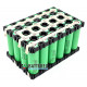 Сборка 4S6P 14,8V 15000mah из 24х аккумуляторов 18650 Samsung 25R 2500mah 20А (прямоугольная)