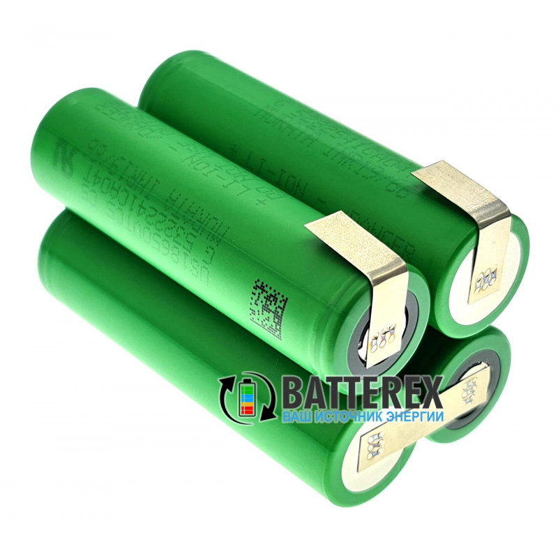 Збірка акумуляторна високотокова 4S 16V 2600mah 30/60A із 4х акумуляторів 18650 Sony Murata VTC5 3.6V 2600mah 30A, прямокутна форма 2х2