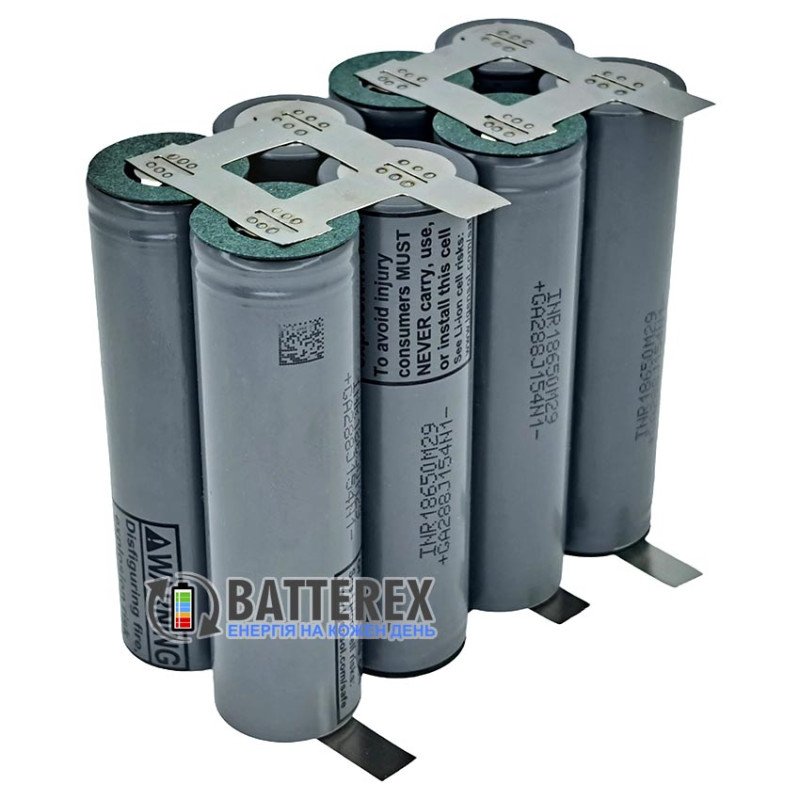 Акумуляторна збірка 4S2P 14.8-16.8V 12A 5700mah із 8 акумуляторів 18650 LG INR18650 M29 2850mah 3.7V 6A