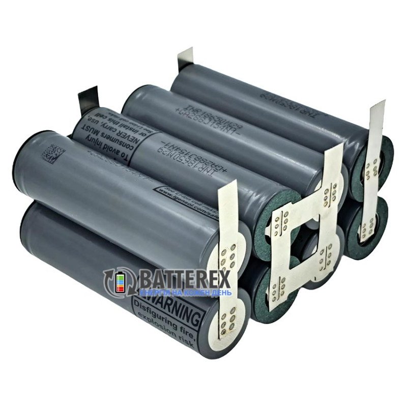 Акумуляторна збірка 4S2P 14.8-16.8V 12A 5700mah із 8 акумуляторів 18650 LG INR18650 M29 2850mah 3.7V 6A