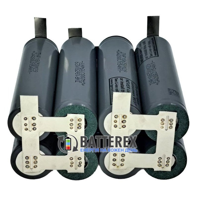Акумуляторна збірка 4S2P 14.8-16.8V 12A 5700mah із 8 акумуляторів 18650 LG INR18650 M29 2850mah 3.7V 6A