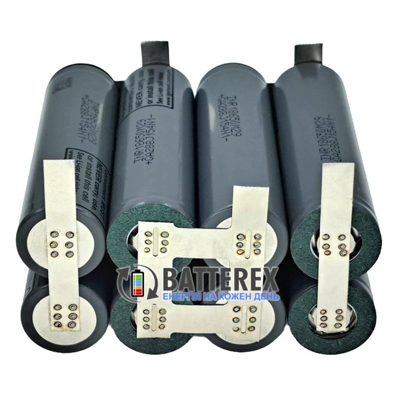 Акумуляторна збірка 4S2P 14.8-16.8V 12A 5700mah із 8 акумуляторів 18650 LG INR18650 M29 2850mah 3.7V 6A