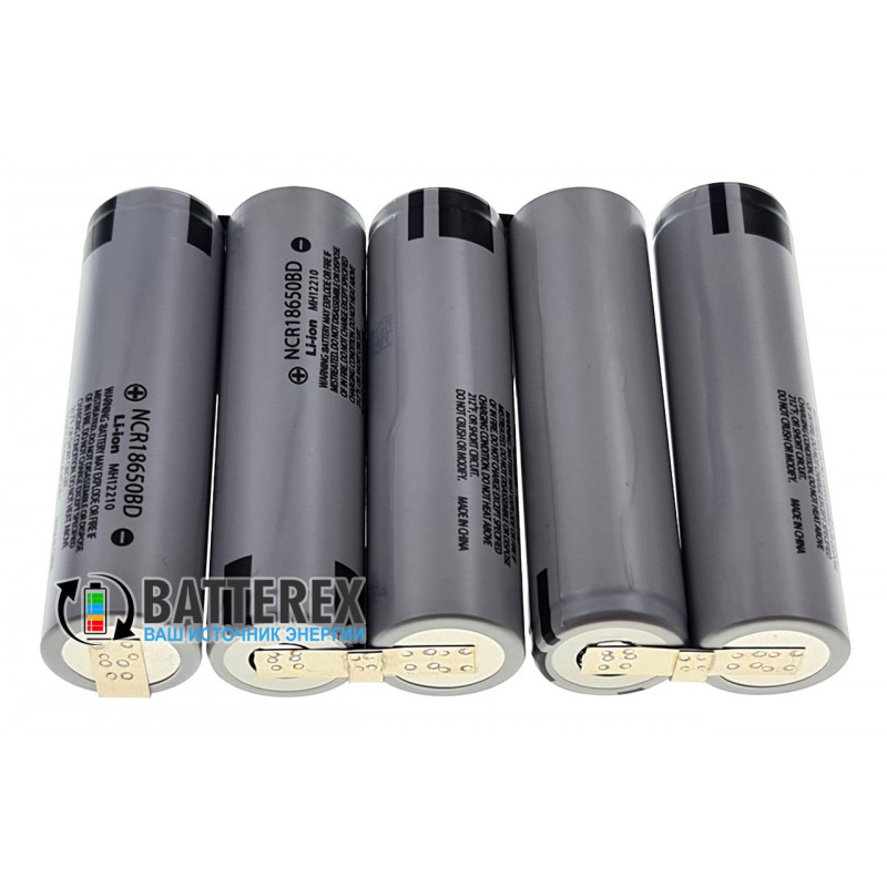 Аккумуляторная сборка 18650 5S 18.5 - 21V 3200mah 10A из 5 аккумуляторов 18650 Panasonic NCR18650BD 3200mah