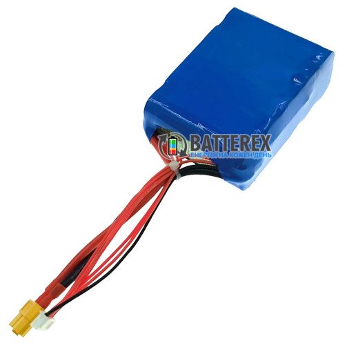 Сборка 5S2P 21V 60A 5200mah XT60 AWG12 6-pin из 10 высокотоковых аккумуляторов 18650 Sony Murata VTC5 2600mah, силовые провода и разъём XT60, балансировочный разъём, термоусадка