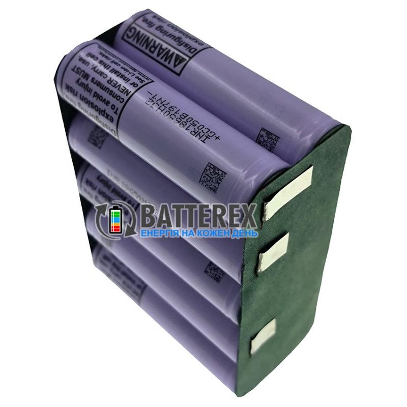 Акумуляторна збірка 5S2P 21V 40A 6000mah із 10 акумуляторів 18650 LG HJ2 3000mah, силові дроти AWG12 та роз'єм XT60, балансувальний роз'єм 6-pin, термоусадка