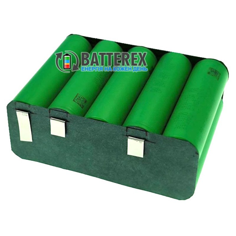 Аккумуляторная сборка 5S2P 21V 60A 5200mah из 10 аккумуляторов 18650 Sony Murata VTC5 2600mah, силовые провода AWG12 и разъём XT60, балансировочный разъём 6-pin, термоусадка