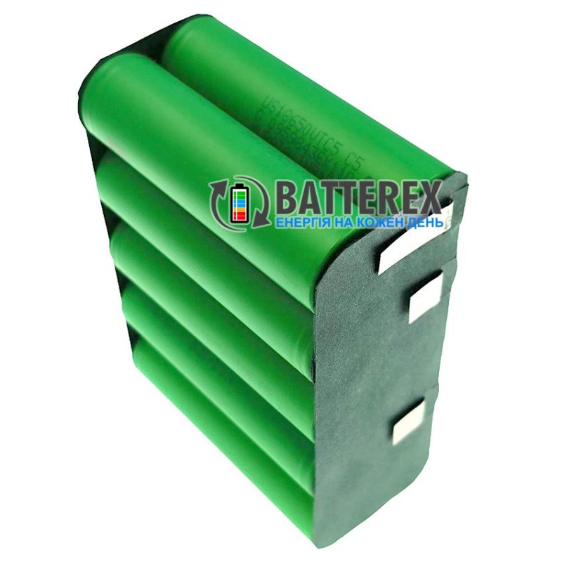Аккумуляторная сборка 5S2P 21V 60A 5200mah из 10 аккумуляторов 18650 Sony Murata VTC5 2600mah, силовые провода AWG12 и разъём XT60, балансировочный разъём 6-pin, термоусадка